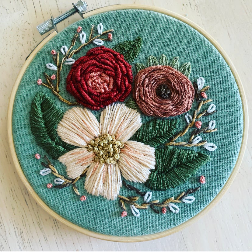 Embroidery hoop art step by step 