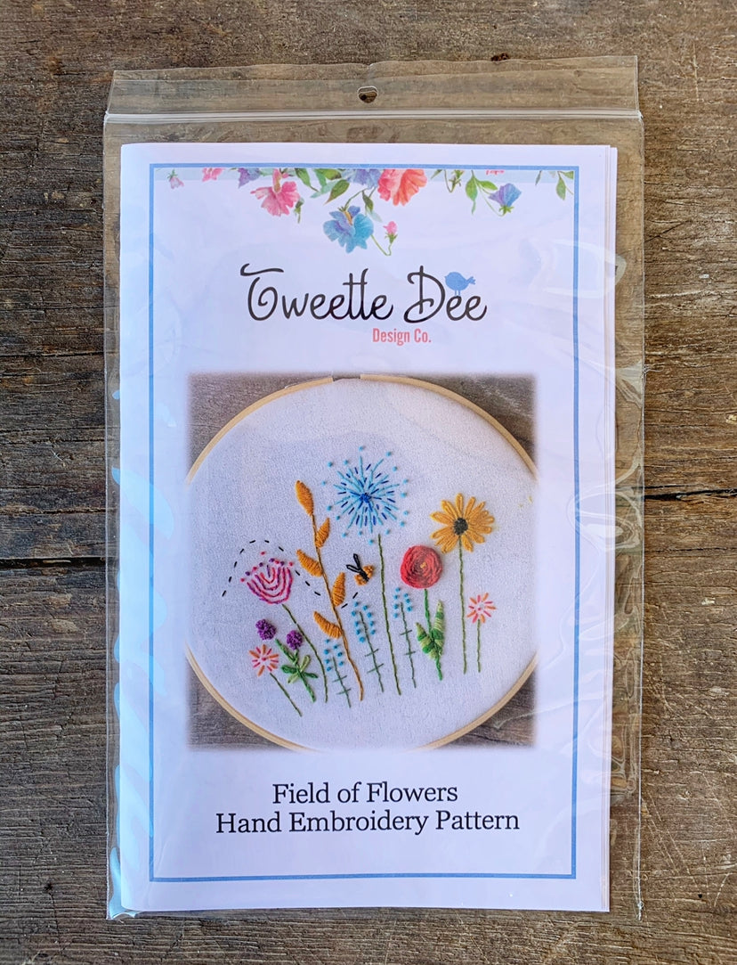 Field of Flowers Hoop-art Embroidery Kit