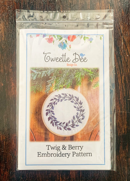 Twig & Berry Embroidery Pattern