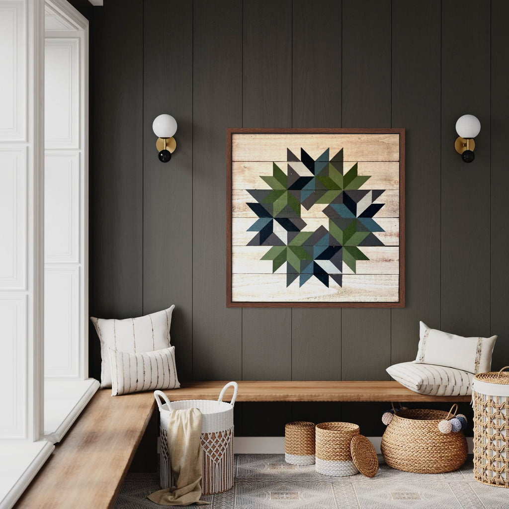 Moonlit Forest Wreath Barn Quilt