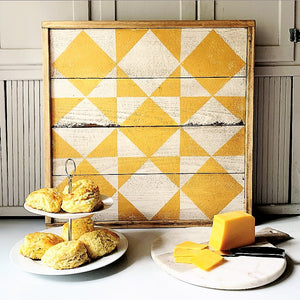 Cheddar and Biscuit Barn Quilt