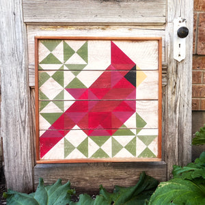 Millie's Cardinal Framed Barn Quilt