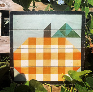 Gingham Pumpkin Patch Barn Quilts