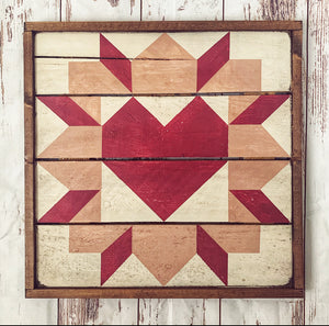 New Swoony Heart Barn Quilt