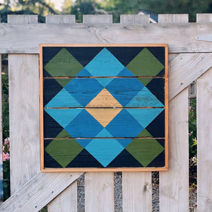 Wilde Bloem Cornflower Framed Barn Quilt