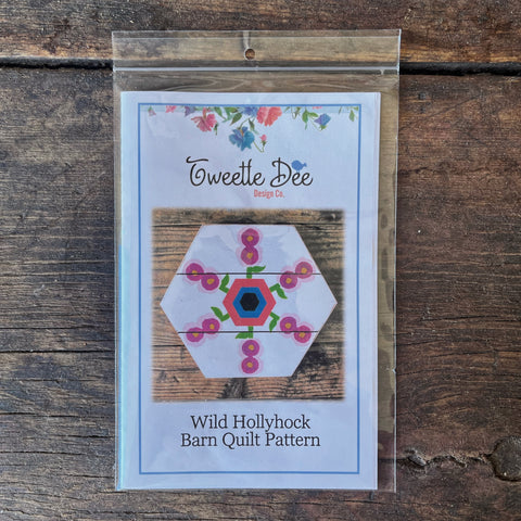 Belle Prairie Wild Hollyhock Barn Quilt Pattern