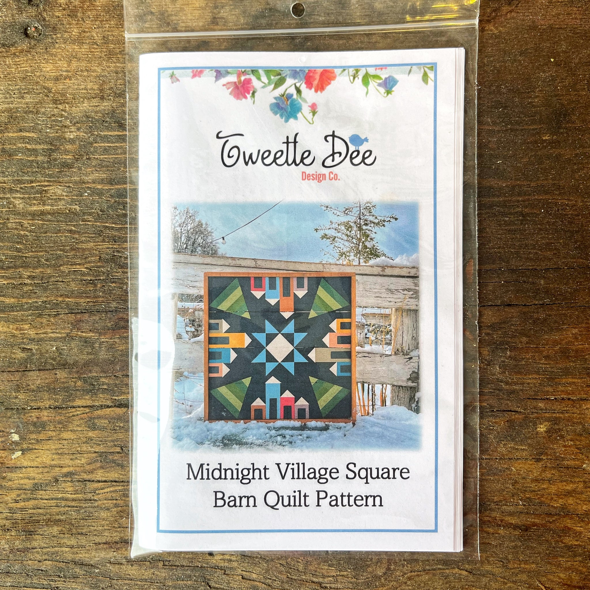 Midnight Village Square Barn Quilt Pattern