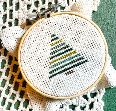 Mini Christmas Tree Crossstich Embroidery Kit