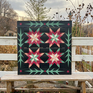 Poinsettia Star Barn Quilt