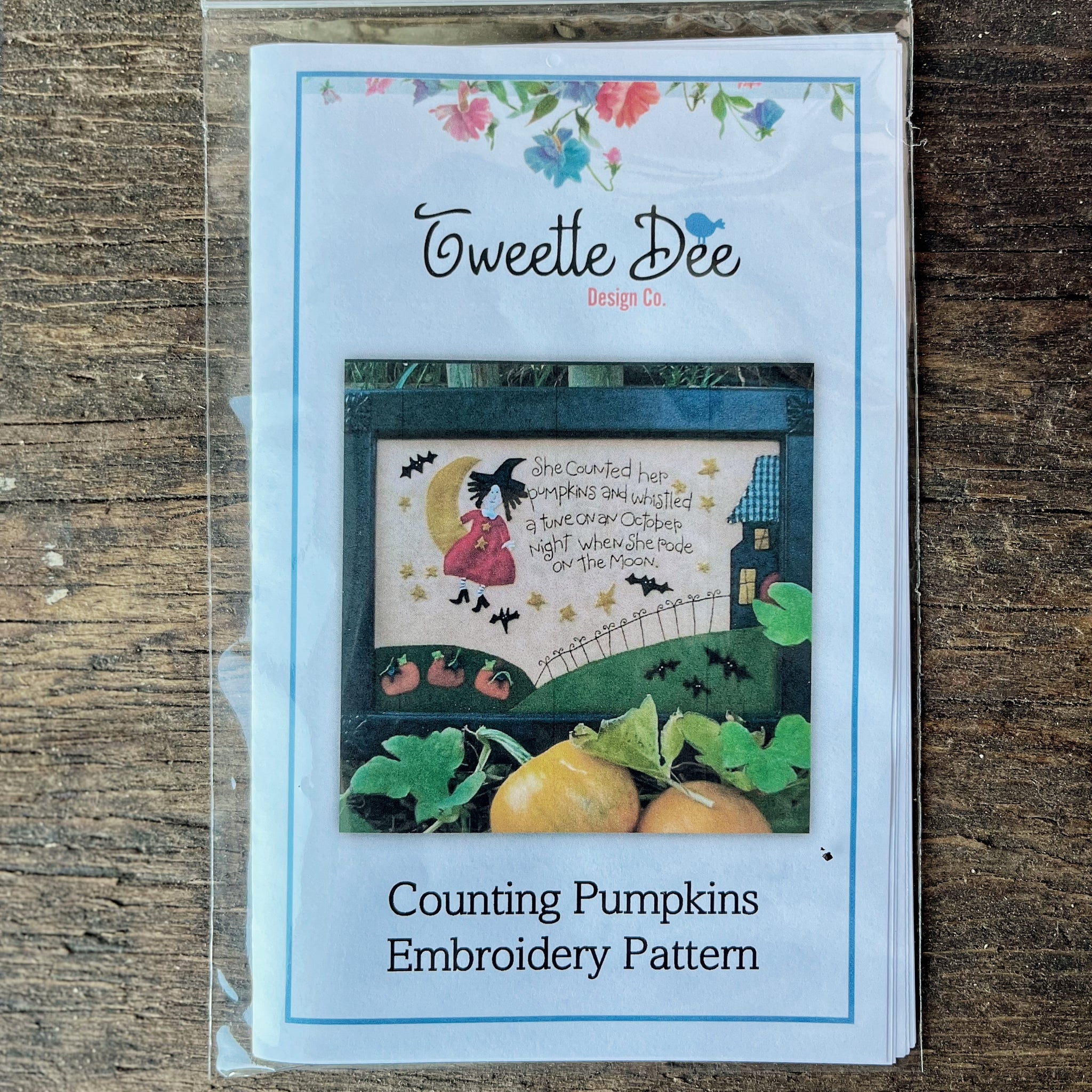 Counting Pumpkins Embroidery Pattern