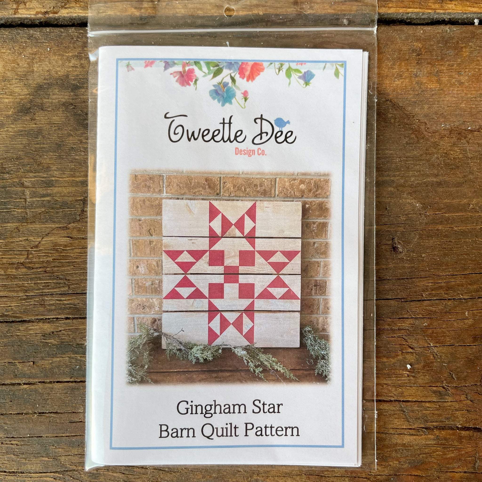 Gingham Star Barn Quilt Pattern