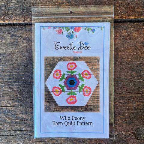 Belle Prairie Wild Peony Barn Quilt Pattern