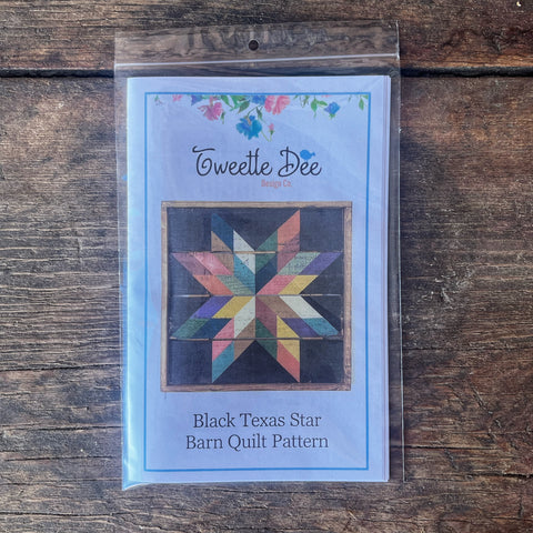 Black Texas Star Barn Quilt Pattern