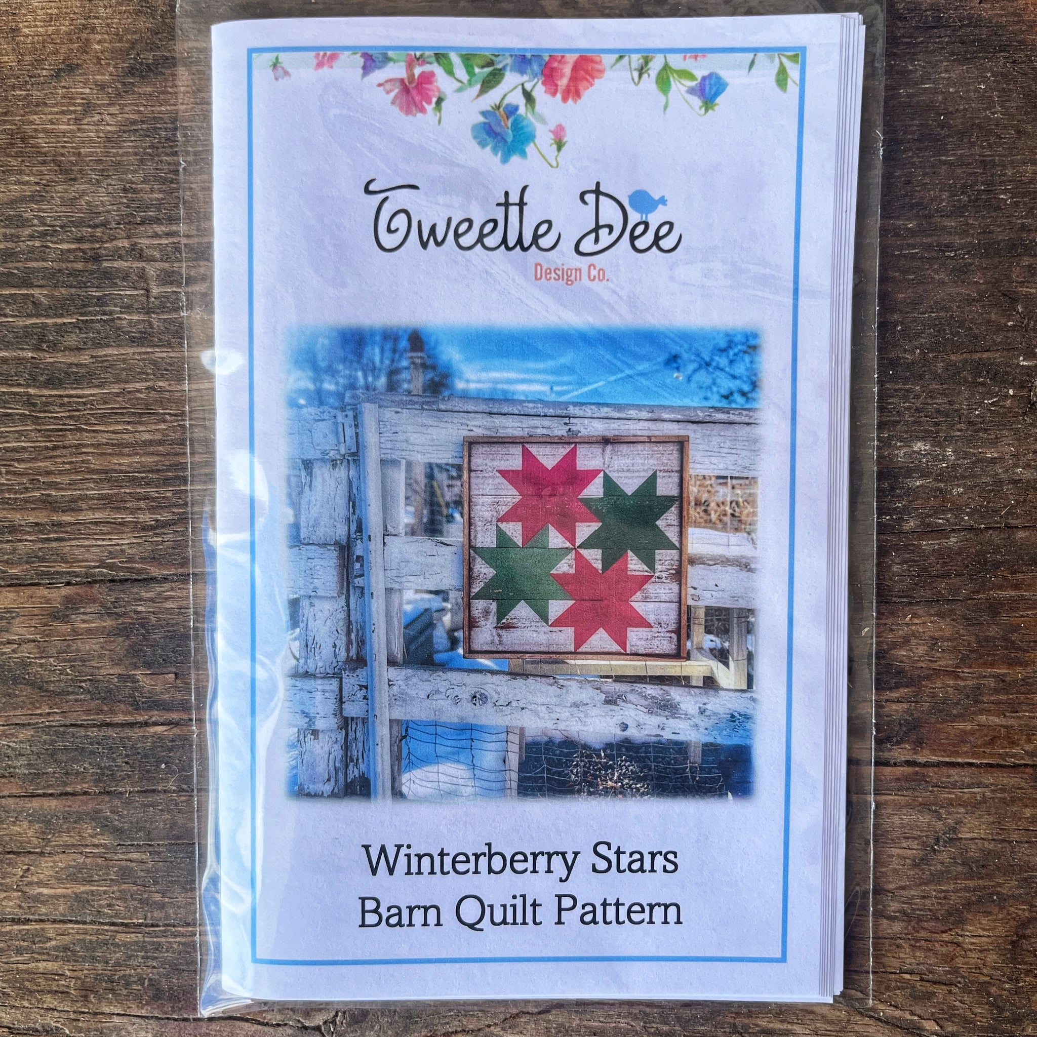 Winterberry Stars Barn Quilt Pattern