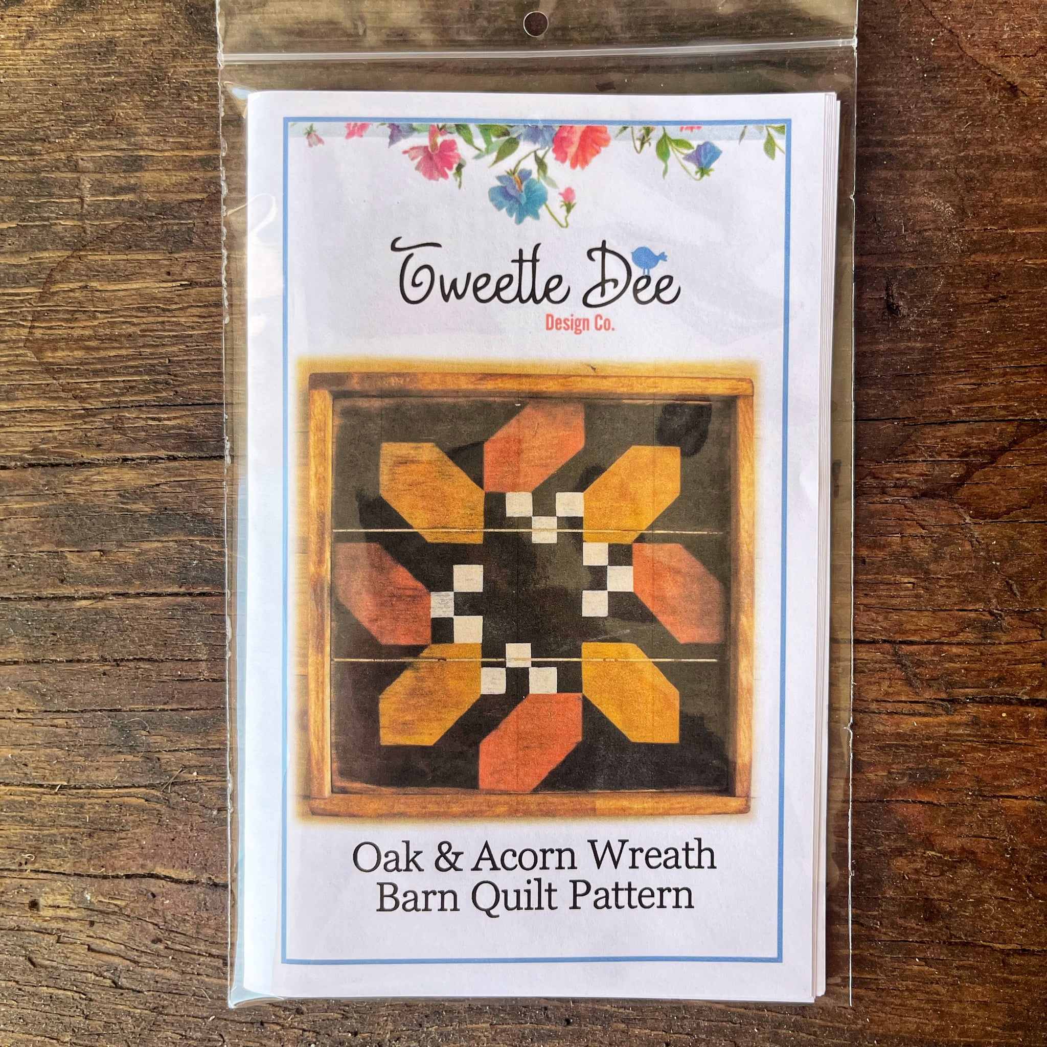 Oak and Acorn Barn Quilt Pattern