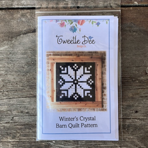 Winter’s Crystal Barn Quilt Pattern