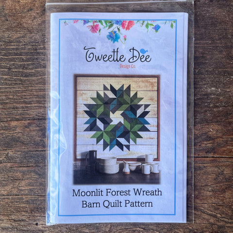Moonlit Forest Wreath Barn Quilt Pattern