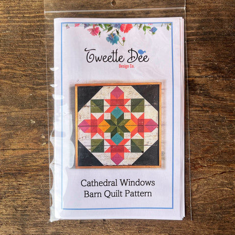Cathedral Windows Moonbeams and Cabin Dreams Barn Quilt Pattern