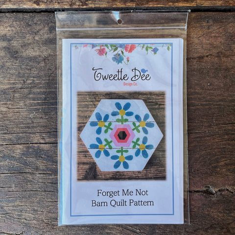 Belle Prairie Forget Me Not Barn Quilt Pattern