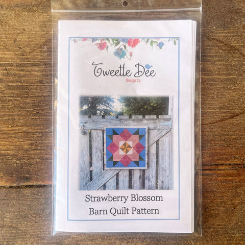 Strawberry Blossom Barn Quilt Pattern