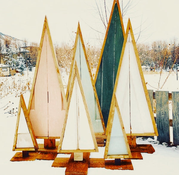 Vintage Door Christmas Trees