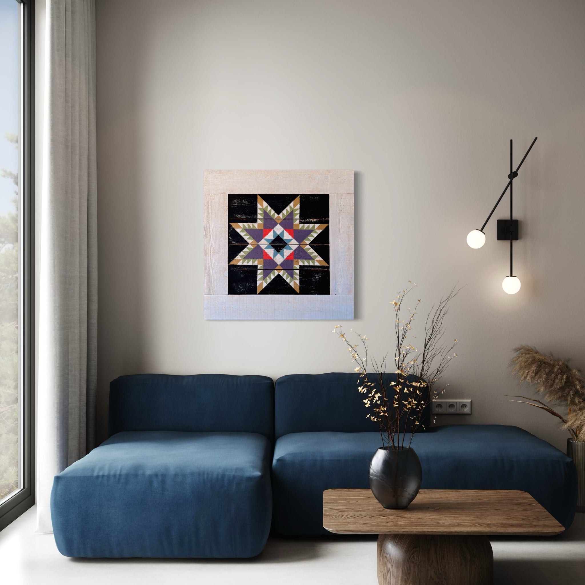 Feathered Star Barn Quilt