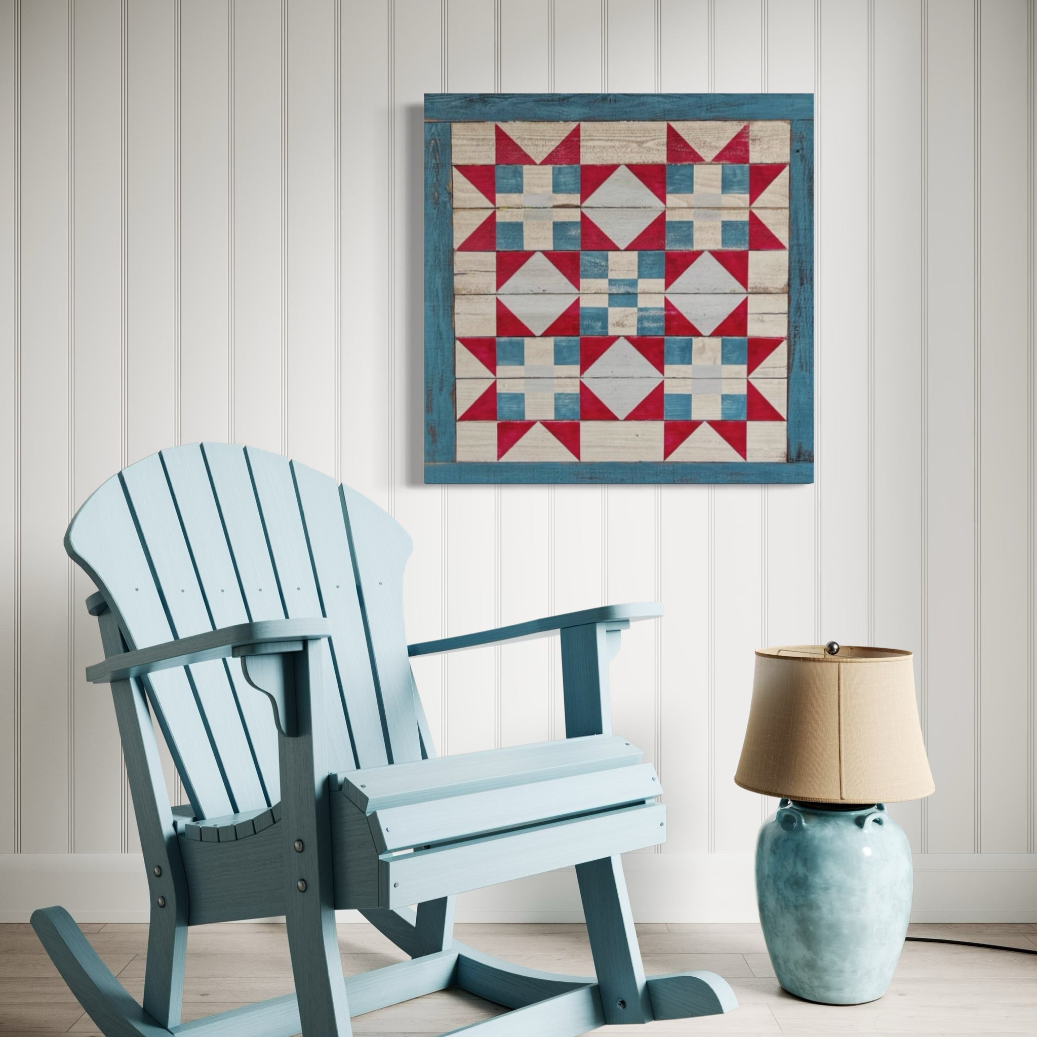 American Denim Patchwork Barn Quilt