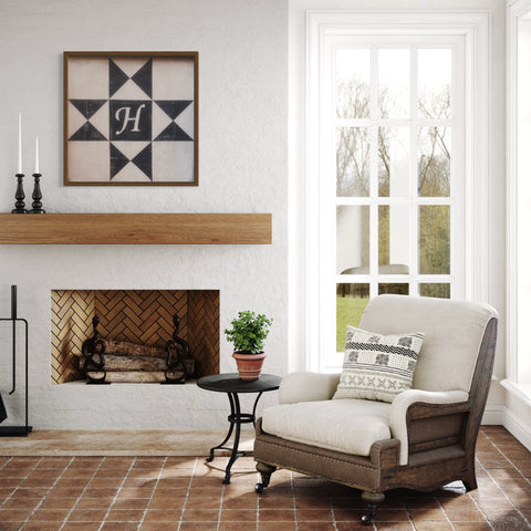 Monogrammed Star Barn Quilt