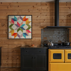 Craftsman Rainbow Star Barn Quilt