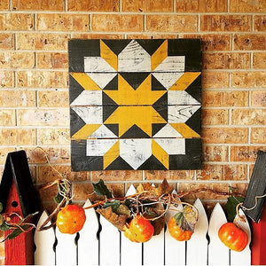 The Swoony Fall Star Barn Quilt