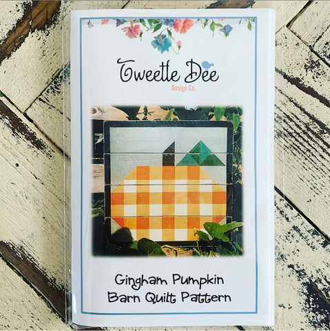 Gingham Pumpkin Barn Quilt Pattern