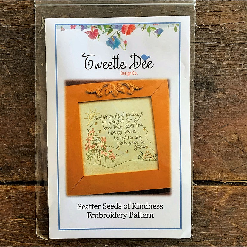 Scatter Seeds of Kindness Embroidery Pattern