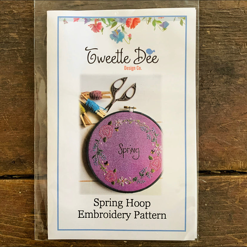 Spring Hoop Art Embroidery Pattern