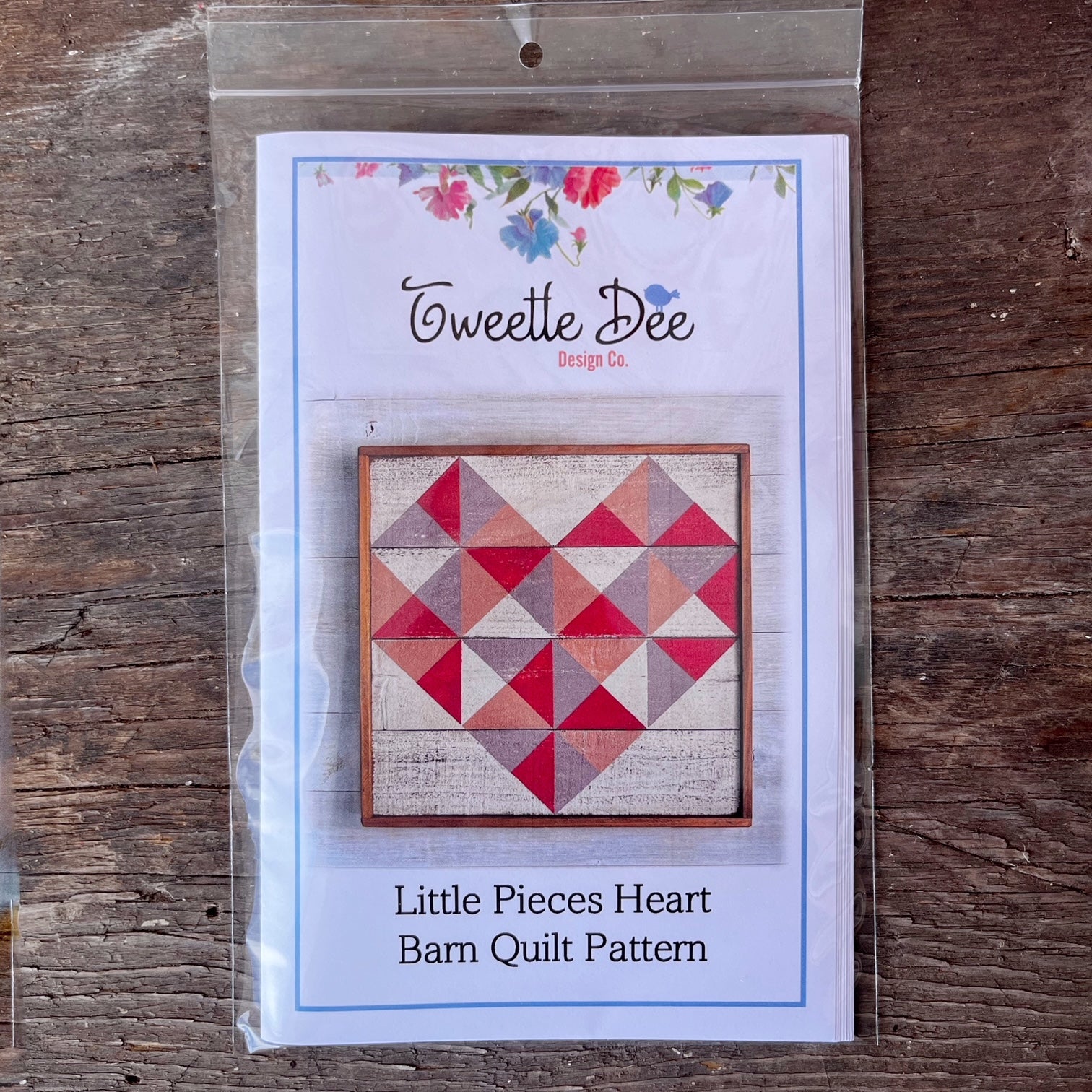 Little Pieces Heart Barn Quilt Pattern