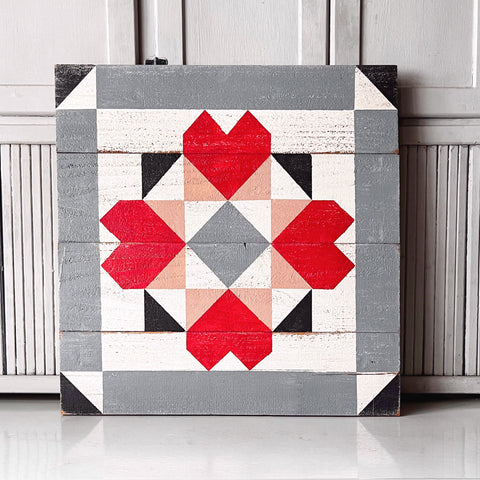 Four Our Hearts Barn Quilt Kit