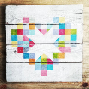 Original Pieces of My Heart Barn Quilt Kit