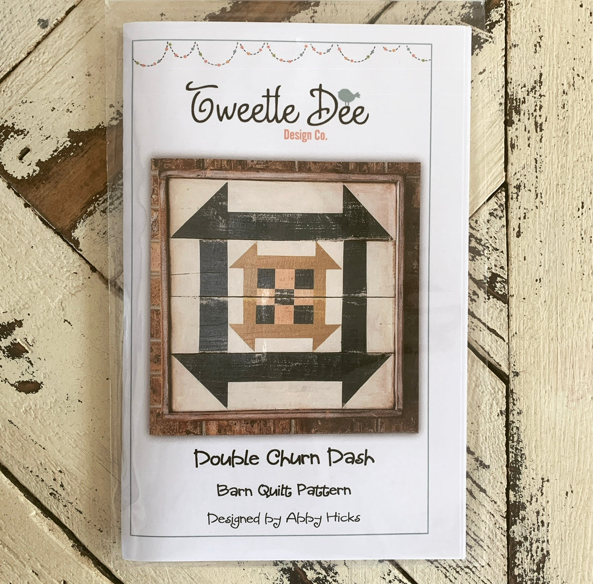 Double Churn Dash Barn Quilt Pattern