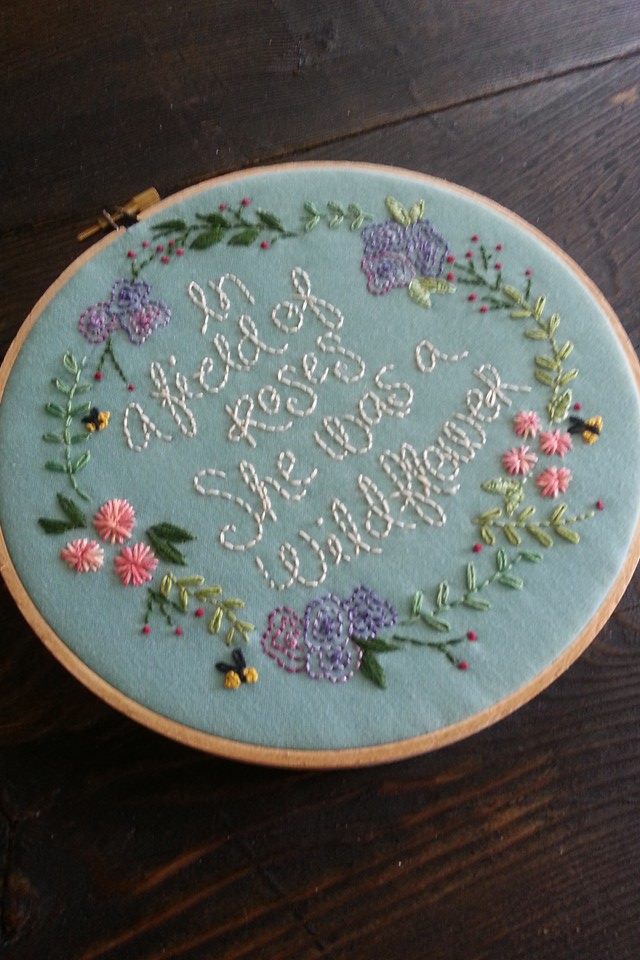 She Was a Wildflower Hoop-Art Embroidery Kit