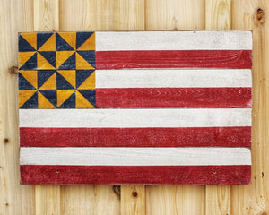 Americana Quilted Barn Quilt Flag