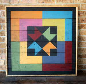 Log Cabin Star Barn Quilt