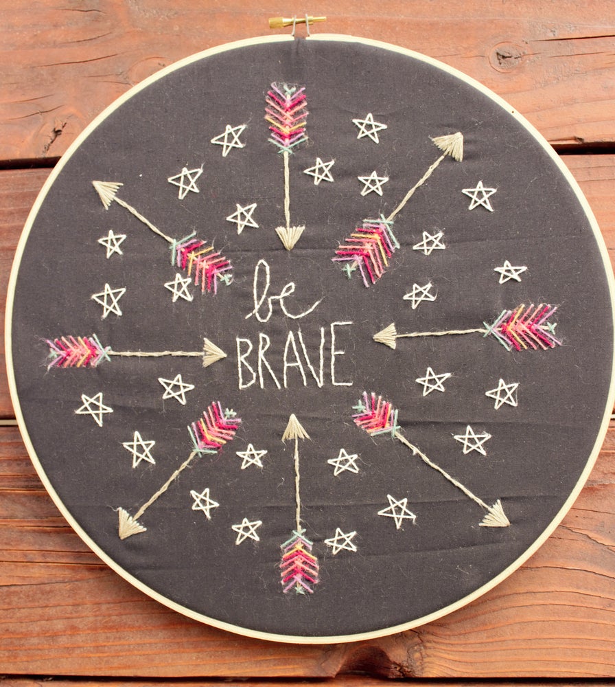 Be Brave Hoop-Art Embroidery Kit