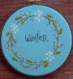 Winter Hoop Art Embroidery Kit