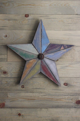 Farmhouse Multi Color Barn Star