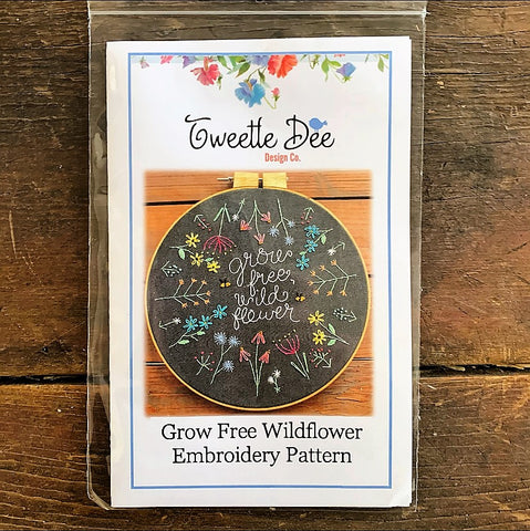 Grow Free Wildflower Embroidery Pattern