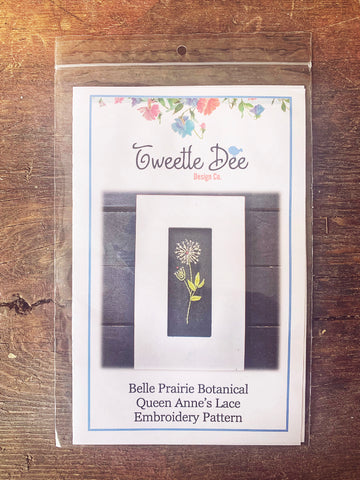 Belle Prairie Botanical Queen Anne's Lace Embroidery Pattern