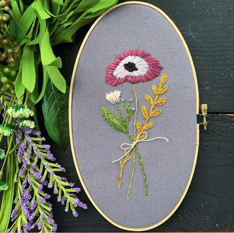 Pansy Petal Embroidery Kit
