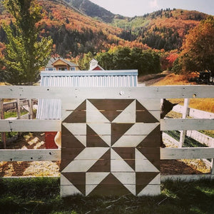 Sickle & Wheat Star Barn Quilt