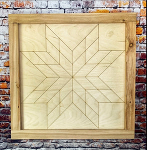Texas Star Ready to Paint Barn Quilt Board