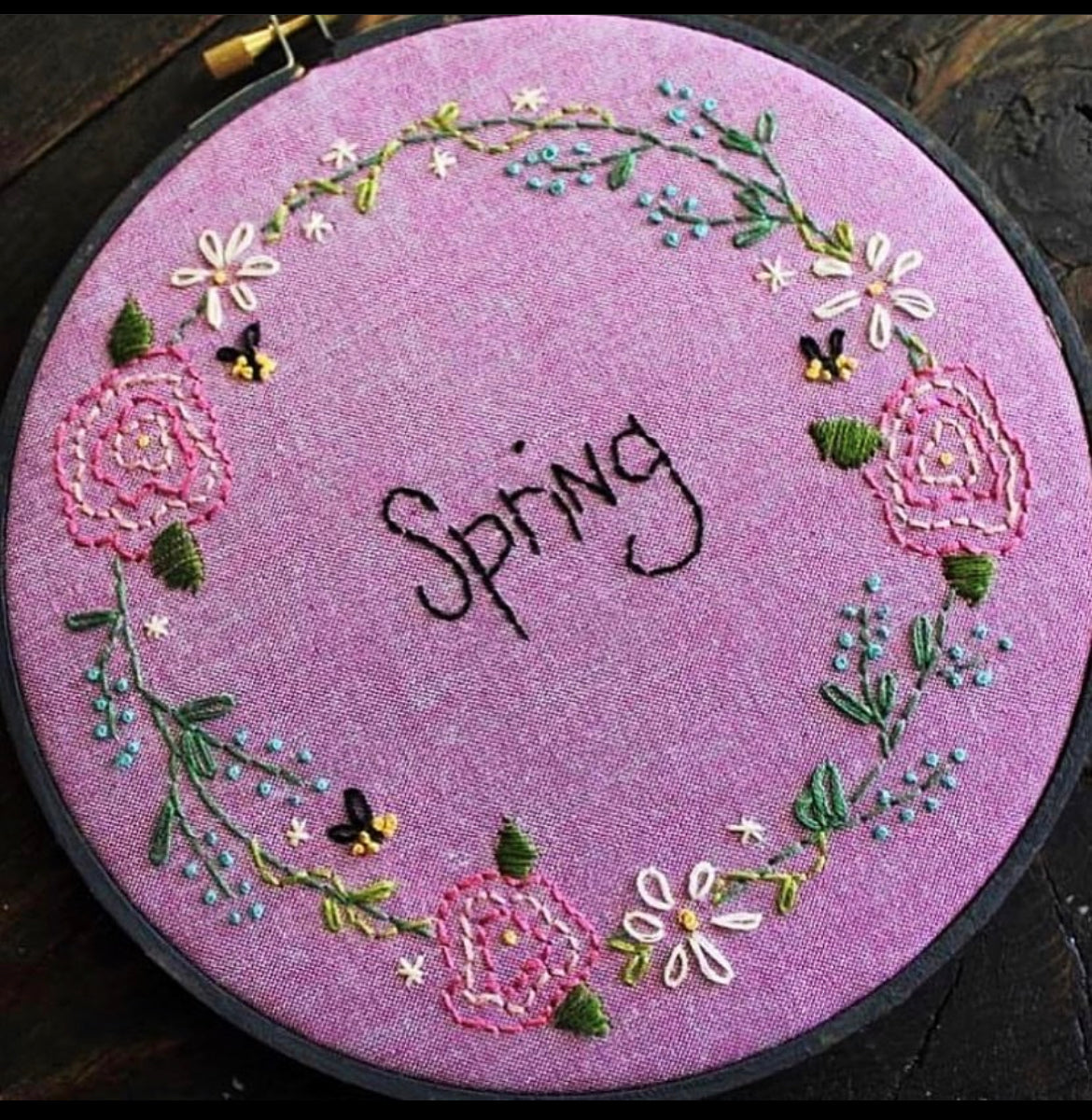 Spring Hoop Embroidery Kit