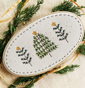 Evergreen Grove Embroidery Kit